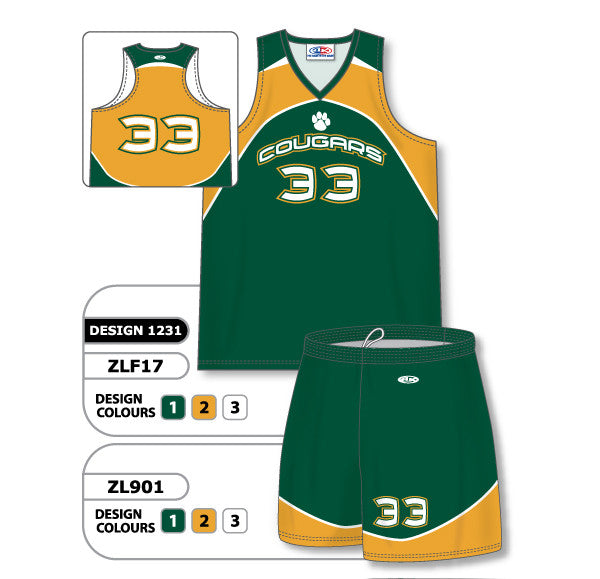 Athletic Knit Custom Sublimated Girls Racer Back Lacrosse Uniform Set Design 1231 (ZLFS17-1231)